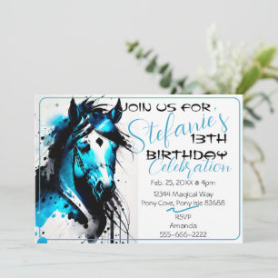 Spirit Pony 16 Anniversaire Invitation