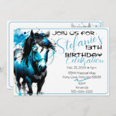 Spirit Pony 17 Anniversaire Invitation (Devant / Derrière)