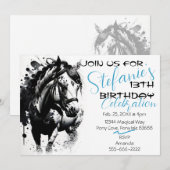 Spirit Pony 1 Invitation Anniversaire (Devant / Derrière)
