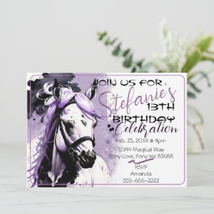 Spirit Pony 26 Anniversaire Invitation