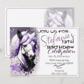 Spirit Pony 27 Anniversaire Invitation (Devant / Derrière)