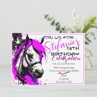 Spirit Pony 30 Verjaardagsuitnodiging Kaart