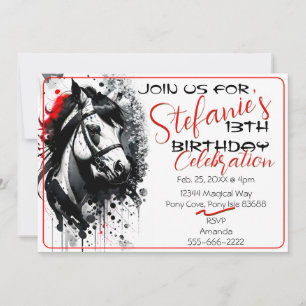 Spirit Pony 36 Invitation d'anniversaire