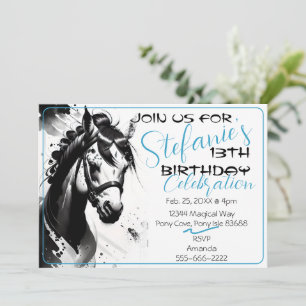 Spirit Pony 8 Anniversaire Invitation