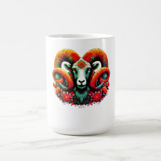 Spirit Ram – Bloemenhoorns & Aarde Wijsheid Koffiemok