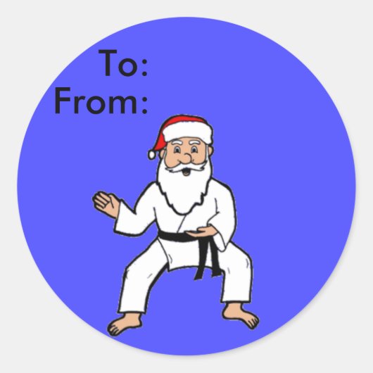 Spirit Santa Martial Arts Gift Labels (Voorkant)