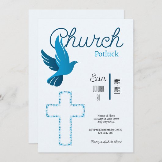 Spirit & Sustenance Community Potluck Invitation (Devant / Derrière)