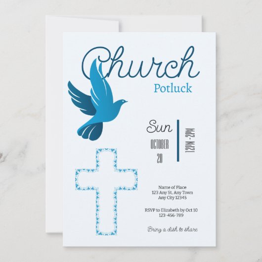 Spirit & Sustenance Community Potluck Invitation Kaart (Voorkant)