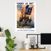 SPIRIT van 1917 U.S. MARINES Poster (Thuiskantoor)