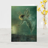 Spirit van de nacht door Grimshaw, Victoriaans fei Kaart (Gele Bloem)