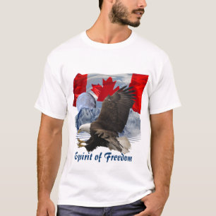 SPIRIT VAN FREEDOM Bald Eagle, Moon & Mountains T-shirt