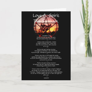 Spirit van Samhain Poem Card Kaart