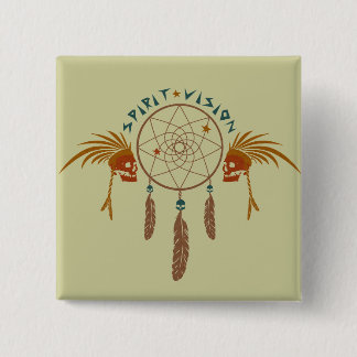 Spirit Vision Vierkante Button 5,1 Cm
