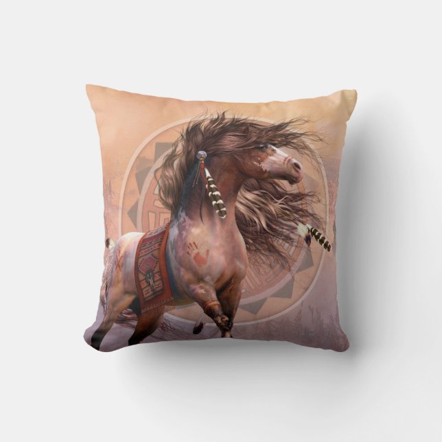 Spirit Warrior Designer Pillow Kussen (Voorkant)