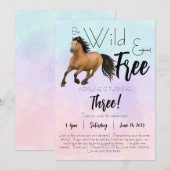 Spirit, wild & gratis verjaardag Flat Uitnodiging  (Voorkant / Achterkant)