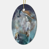 Spirit Wolf Art Ornament (Links)