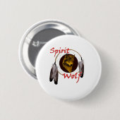 Spirit Wolf Ronde Button 5,7 Cm (Voorkant /achterkant)