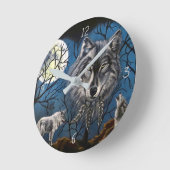 Spirit Wolf Ronde Klok (Hoek)