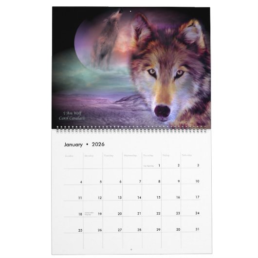 Spirit Wolves Art Agenda 2013 Kalender (Jan 2026)