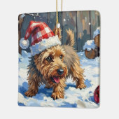 Spirited Cairn Terrier Dog Digging for Christmas T Keramisch Ornament (Links)