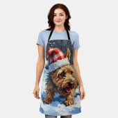 Spirited Cairn Terrier Dog Digging for Christmas T Schort (Gedragen)