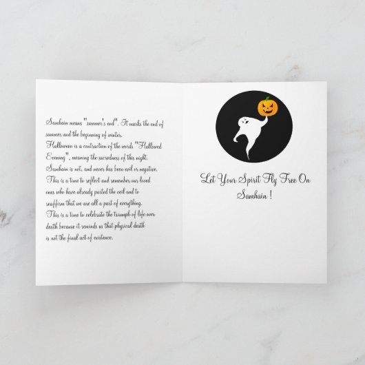 Spirited Samhain Kaart (Binnen)