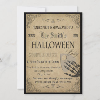 Spirits Halloween-feest uitnodiging