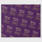 Spirits maken BrightStor Gold Script Pattern | Paa Cadeaupapier (Vlak)