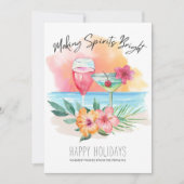 Spirits maken Heldere tropische knolstaarten Feestdagenkaart (Voorkant)