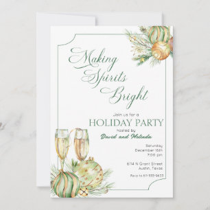 Spirits uitnodigen voor Bright Holiday Party Kaart