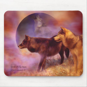 Spirits van de maan Wolf Mousepad Muismat