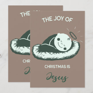 Spiritual Christmas Birth of Jesus Message Art Kaart