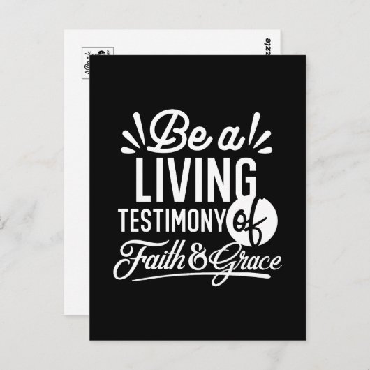 Spiritual Living Testimony Faith and Grace Quote Briefkaart (Voorkant / Achterkant)
