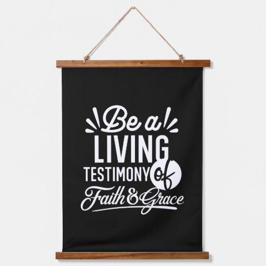 Spiritual Living Testimony Faith and Grace Quote Hangend Wandkleed (Voorkant)