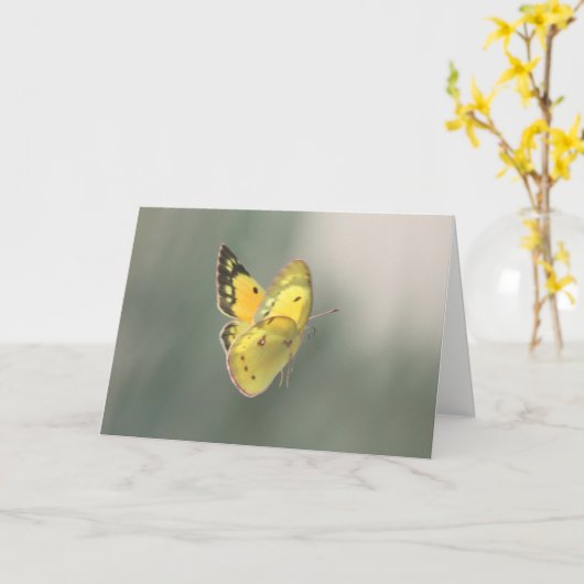 Spiritual Transition Butterfly Sympathy Card Kaart (Gele Bloem)