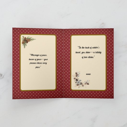 Spiritual Winter Blessing Kaart (Binnen)