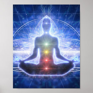 Spiritualisme Réveiller Médita Poster Papier (Matt