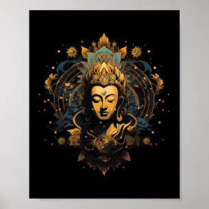 Spiritualiteit Kunstwerk Vrede Zen Yoga Azië Guata Poster