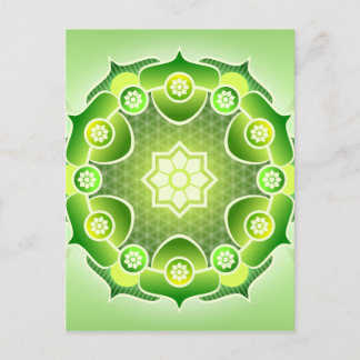Spiritueel Abstract Groen Mandala Heart Chakra Briefkaart