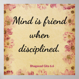 Spiritueel Beige Roze Gita Gedisciplineerde Geest  Poster