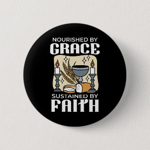 Spiritueel geloof en genade – Opbeurende christeli Ronde Button 5,7 Cm