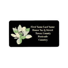 Spiritueel groen Lotus Flower-adres Etiket