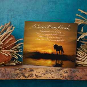 Spiritueel Horse Memorial - Aangepaste naamplaatje Fotoplaat