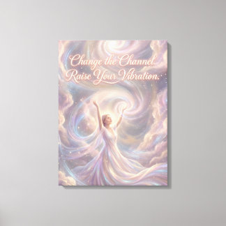 Spiritueel Inspirerende Zachte Pastels Vrouwelijk Canvas Afdruk