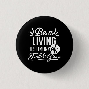 Spiritueel Leven Getuigenis Geloof en Genade Citaa Ronde Button 3,2 Cm