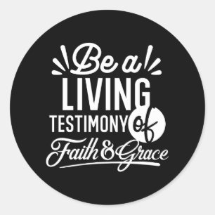 Spiritueel Leven Getuigenis Geloof en Genade Citaa Ronde Sticker