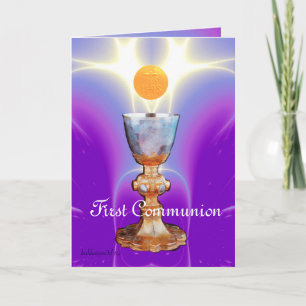 SPIRITUEEL LIGHT 1st Heilige Communie / Christenin Bedankkaart