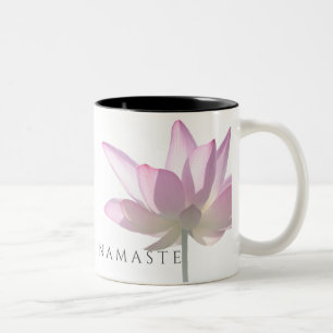 ©Spiritueel Light Namaste Pink Lotus Custom Tweekleurige Koffiemok