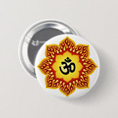 Spiritueel Lotus Om Design Ronde Button 5,7 Cm (Voorkant /achterkant)