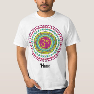 Spiritueel Mandala Om Symbol Roze Groen Gepersonal T-shirt